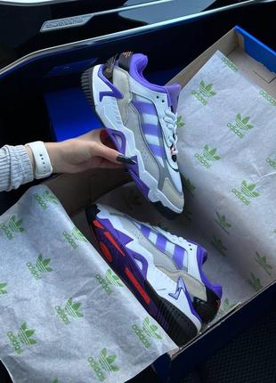 Жіночі кросівки adidas originals niteball ll white grey purple7 фото