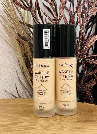 Оригінал isadora wake up the glow foundation spf 50 тональна основа 3w1 фото