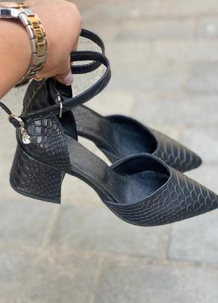 Шкіряні жіночі туфлі на підборах 6 см,корлір на вибір!5 фото