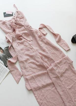 Красиві ромпер брюками в смужку червоний білий л 12