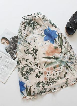 Красивая легкая юбка миди в принт цвет 8 с