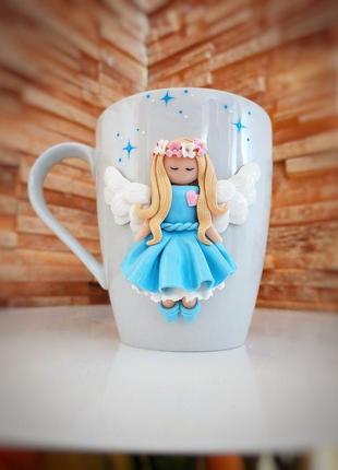 Сувенірна чашка з ангелком1 фото