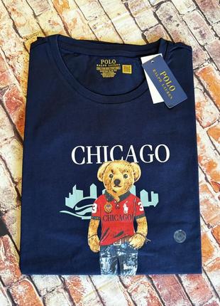 Футболка  polo bear by ralph lauren chicago, blue, l, xl1 фото