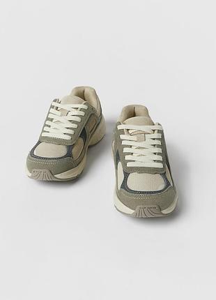 Кожаные кроссовки zara 3