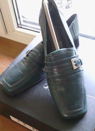 39 разм 100% натуральная кожа!мега стильные туфли лоферы " pe predilection"- 39 разм