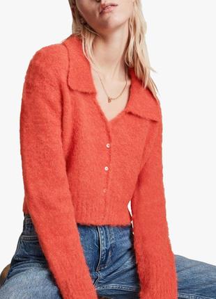 Яскрава кофта бомбер кроп травичка пухнаста