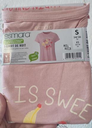 Піжамна футболка esmara рожева1 фото