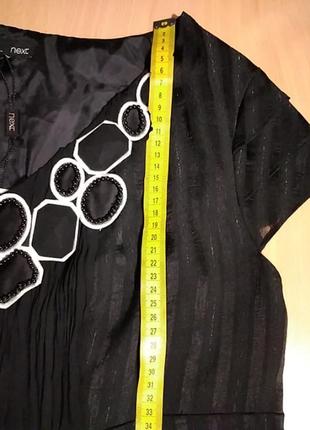 Шикарная шифоновая блуза украшенная камнями английского бренда next7 фото
