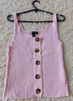 Майка жіноча рубчик ніжно рожевого кольору розмір 46-48 стан ідеальний