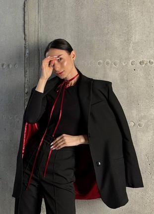 Жіночий стильний чорний піджак преміум якості9 фото