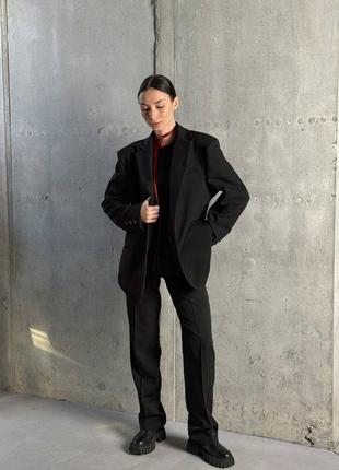 Жіночий стильний чорний піджак преміум якості3 фото