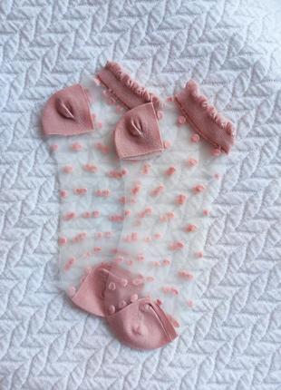 Шкарпетки короткі, в сіточку, теплі