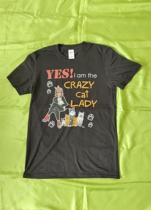 Yes! i am the crazy cat lady футболка мерч rock неформат атрибутика3 фото