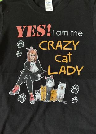 Yes! i am the crazy cat lady футболка мерч rock неформат атрибутика8 фото