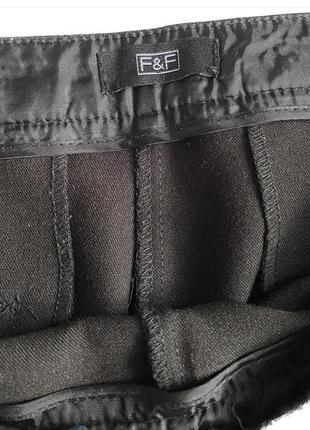 Женские черные укороченые  брюки размер л (46-48) f&f2 фото
