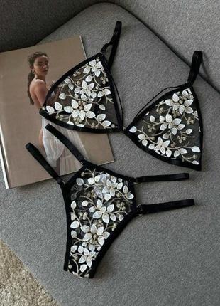 Сексуальний прозорий комплект/еротична білизна