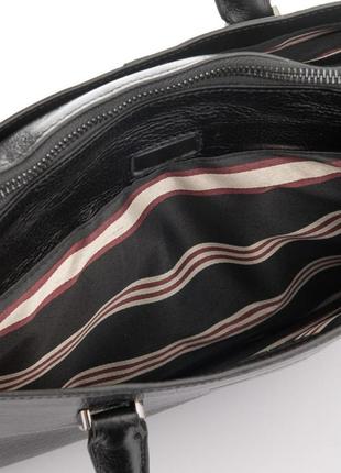 Шкіряна сумка для чоловіків чорного кольору marco coverna2 фото