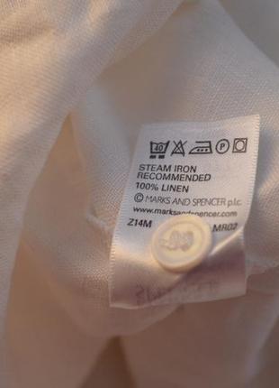 Льняна сорочка 100 % льон marks&spencer 16 розмір6 фото