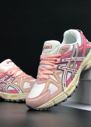 Кросівки жіночі підліткові asics gel kahana 8 рожеві з білим1 фото