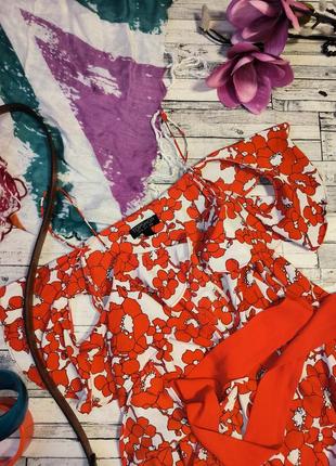 Сукня туніка міді на запах плаття в квітковий принт topshop3 фото