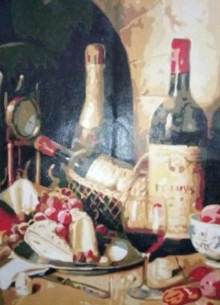 "колекційні вина ,витримані часом" .картина - натюрморт (безрамочная)6 фото