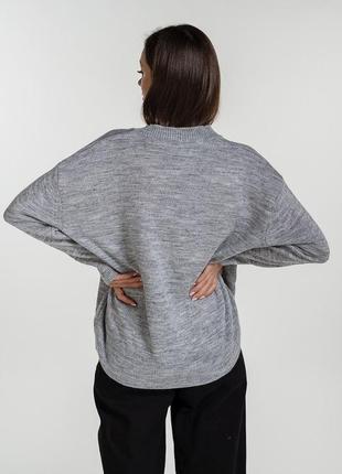 Женский вязаный пуловер оверсайз с микки маусом2 фото