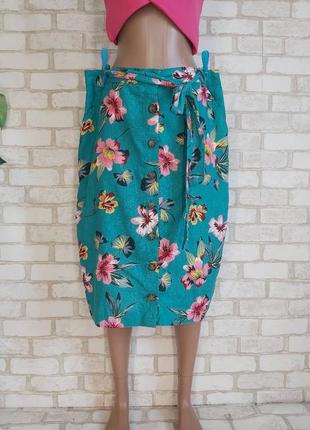 Фирменная papaya юбка миди на 56%вискоза и 44%лен на пуговицах, размер хл