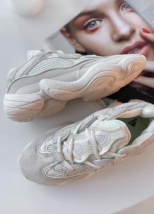 Кросівки adidas yeezy 500 bone white  кроссовки