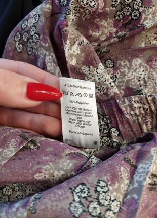 Фирменная bonmarche легкая летняя юбка миди в крупную плиссе в цветочный принт, размер 4-5 хл9 фото