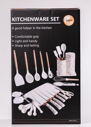Набор кухонных принадлежностей и ножей на подставке 25 предметов4 фото