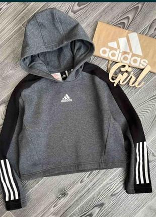 Укорочена толстовка худі з капюшоном copa adidas оригінал