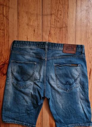 Брендові фірмові джинсові стрейчеві шорти superdry,оригінал,розмір 32.2 фото