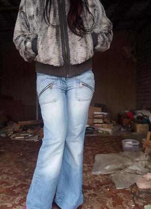 Клеш джинси довгі абстракція гранж хіппі y2k