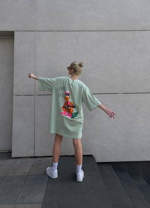 Крута жіноча оверсайз футболка - сукна дональд дак money duck якісна з натуральної тканини2 фото