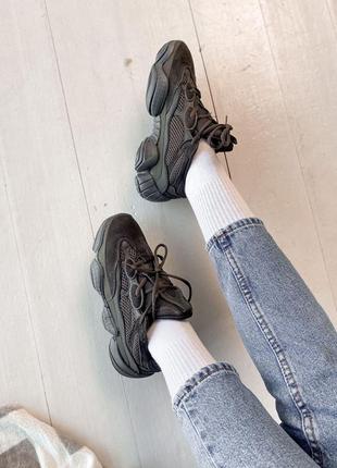 Кросівки adidas yeezy 500 utility black desert rat кроссовки4 фото