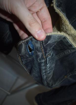 Куртка джинсівка з хутром шерпа levis2 фото