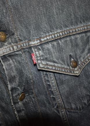 Куртка джинсівка з хутром шерпа levis8 фото