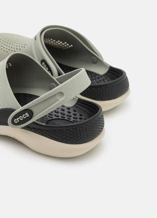 Крокс лайтрайд клог 360 сірі crocs literide clog 360 elephant/black3 фото