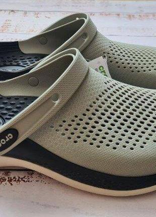 Крокс лайтрайд клог 360 сірі crocs literide clog 360 elephant/black9 фото