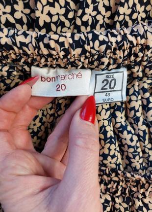 Фирменная bonmarch легкая яркая летняя юбка миди плиссе в мелкий цветочный принт, размер 4-5 хл9 фото
