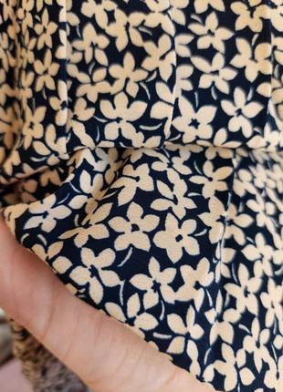 Фирменная bonmarch легкая яркая летняя юбка миди плиссе в мелкий цветочный принт, размер 4-5 хл7 фото