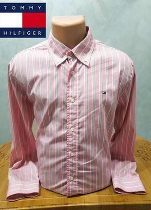 Практична естетична бавовняна сорочка унікального американського бренду tommy hilfiger