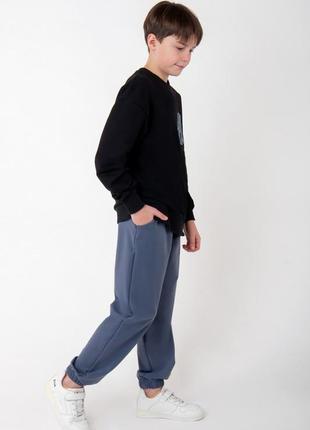 Базові підліткові спортивні штани двонитка,стильні спортивні штани для хлопчиків підлітків4 фото