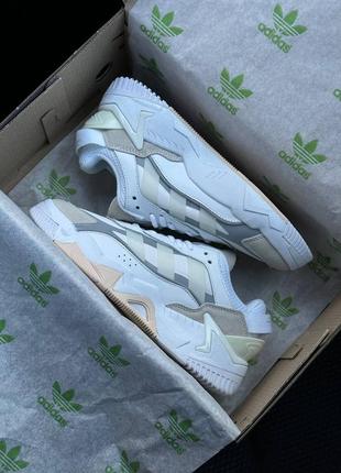 Жіночі кросівки adidas originals niteball ll white grey olive5 фото