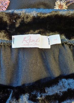 Новая нарядная юбка миди в черном цвете с вышивкой, юбка в сеточку, размер л-ка9 фото