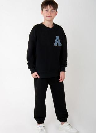 Базові підліткові спортивні штани двонитка,стильні спортивні штани для хлопчиків підлітків4 фото