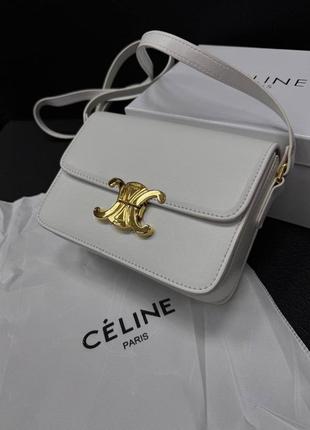 Сумка celine mini шкіра чорна біла5 фото