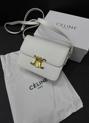 Сумка celine mini шкіра чорна біла6 фото