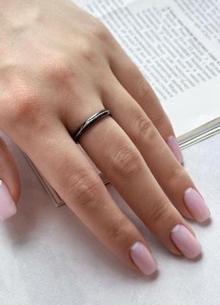 Срібний перстень з керамікою3 фото