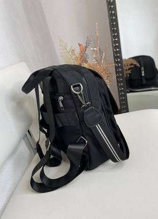 Женский шикарный и качественный рюкзак сумка для девушек серый текстиль9 фото